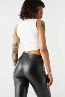 Stitches Ladies Pointed Hem Freedom Graphic Cropped Tank Top