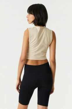 Stitches Ladies Tops Mushroom Graphic Cropped Tank Top