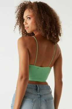 Stitches Ladies Tops Seamless Ribbed Bungee Cropped Cami