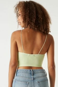 Stitches Ladies Tops Seamless Ribbed Bungee Cropped Cami