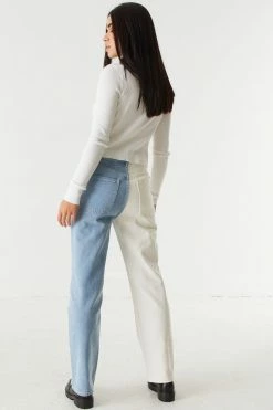 Stitches Ladies Refuge Jeans Refuge 90's Ultra High-Rise Two-Tone Mom Jean 11 Stitches Ladies Refuge Jeans Refuge 90's Ultra High-Rise Two-Tone Mom Jean