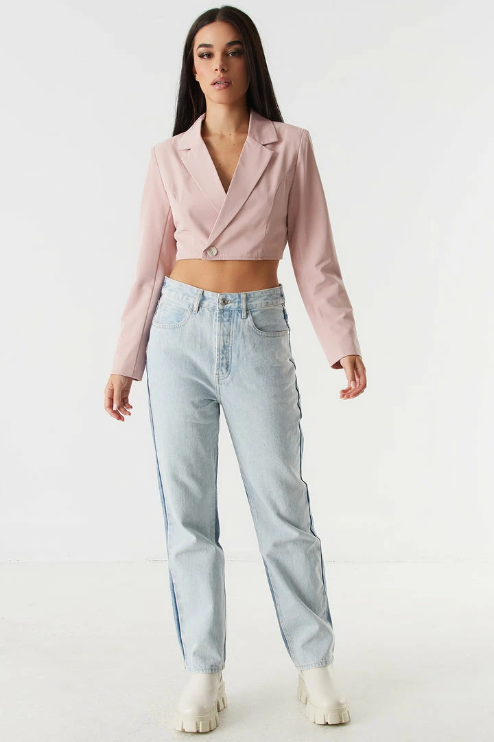 Stitches Ladies Refuge Jeans Refuge 90's Ultra High-Rise Two-Tone Mom Jean 1 Stitches Ladies Refuge Jeans Refuge 90's Ultra High-Rise Two-Tone Mom Jean