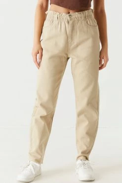 Stitches Ladies Refuge Jeans Refuge Paperbag Waist Twill Mom Jean