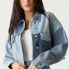 Stitches Ladies Refuge Oversized Two-Tone Cropped Denim Jacket