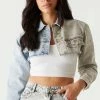 Stitches Ladies Refuge Super Cropped Denim Jacket Refuge Jeans