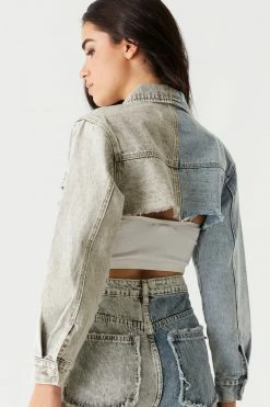 Stitches Ladies Refuge Super Cropped Denim Jacket Refuge Jeans