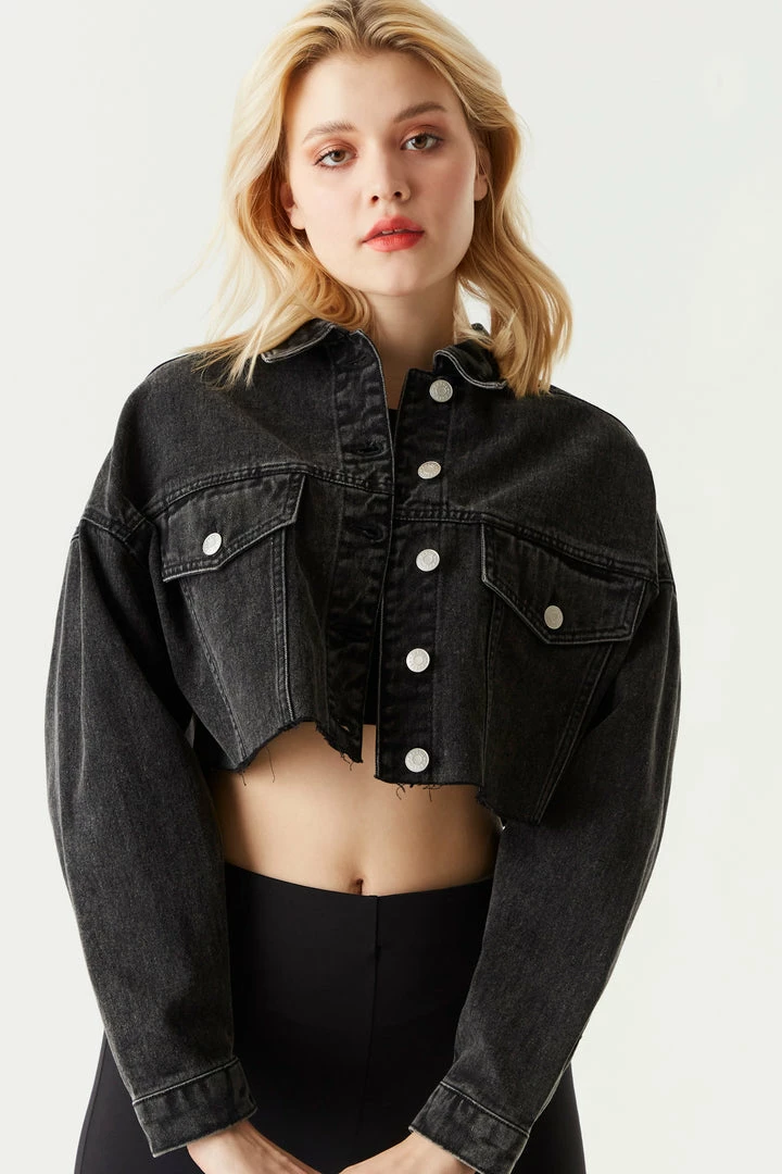 Stitches Ladies Oversized Cropped Denim Jacket Denim Jackets 1 Stitches Ladies Oversized Cropped Denim Jacket Denim Jackets