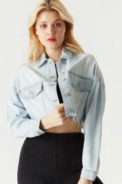 Stitches Ladies Oversized Cropped Denim Jacket Denim Jackets 12 Stitches Ladies Oversized Cropped Denim Jacket Denim Jackets