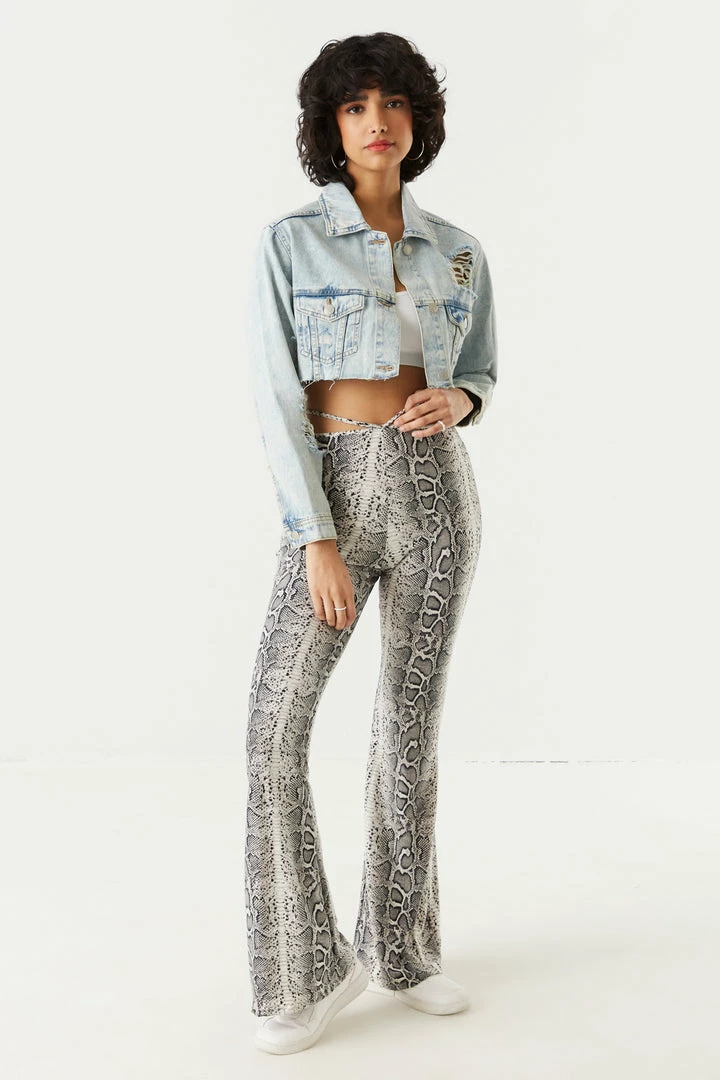 Stitches Ladies Denim Jackets Refuge Cut-Off Light Wash Distressed Denim Jacket 3 Stitches Ladies Denim Jackets Refuge Cut-Off Light Wash Distressed Denim Jacket