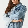 Stitches Ladies Oversized Contrast Denim Jacket Denim Jackets