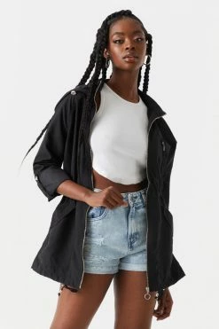 Stitches Ladies Jackets + Coats Basic Lightweight Hooded Zip-Up Jacket