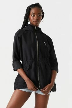 Stitches Ladies Jackets + Coats Basic Lightweight Hooded Zip-Up Jacket