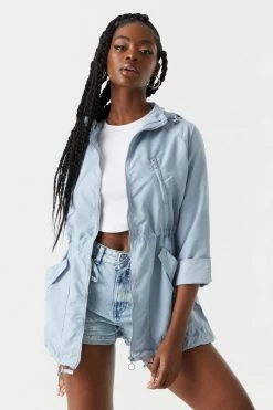 Stitches Ladies Jackets + Coats Basic Lightweight Hooded Zip-Up Jacket