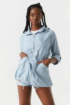 Stitches Ladies Jackets + Coats Basic Lightweight Hooded Zip-Up Jacket