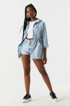 Stitches Ladies Jackets + Coats Basic Lightweight Hooded Zip-Up Jacket