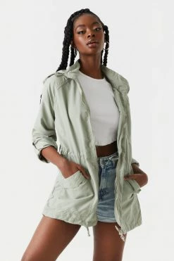 Stitches Ladies Jackets + Coats Basic Lightweight Hooded Zip-Up Jacket