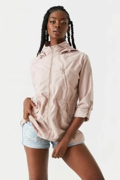 Stitches Ladies Jackets + Coats Basic Lightweight Hooded Zip-Up Jacket