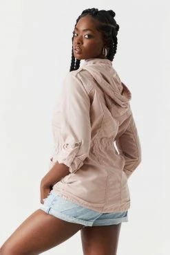 Stitches Ladies Jackets + Coats Basic Lightweight Hooded Zip-Up Jacket