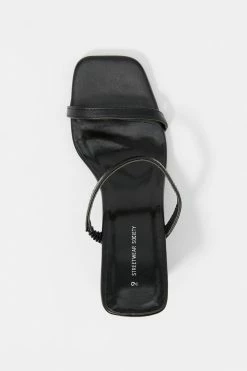 Stitches Ladies Double Band Square Toe Mule High Heel