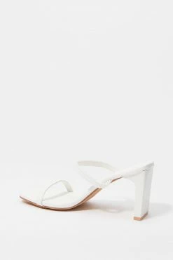 Stitches Ladies Double Band Square Toe Mule High Heel