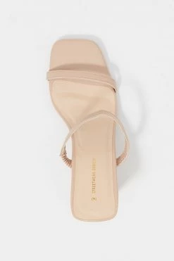 Stitches Ladies Double Band Square Toe Mule High Heel