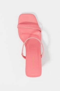 Stitches Ladies Double Band Square Toe Mule High Heel