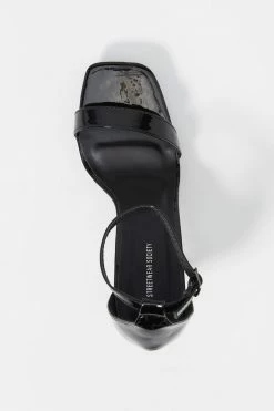 Stitches Ladies Heels Patent Faux-Leather Ankle Strap Stiletto High Heel 23 Stitches Ladies Heels Patent Faux-Leather Ankle Strap Stiletto High Heel