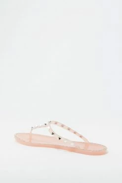 Stitches Ladies Studded Jelly T-Bar Sandals