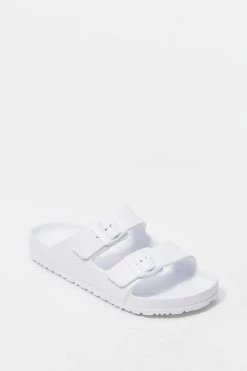 Stitches Ladies Two Buckle Band Slip-On Sandal