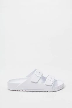 Stitches Ladies Two Buckle Band Slip-On Sandal