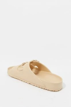 Stitches Ladies Two Buckle Band Slip-On Sandal