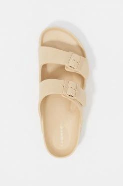 Stitches Ladies Two Buckle Band Slip-On Sandal