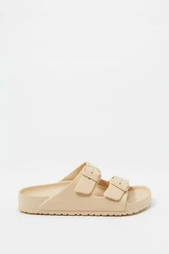 Stitches Ladies Two Buckle Band Slip-On Sandal