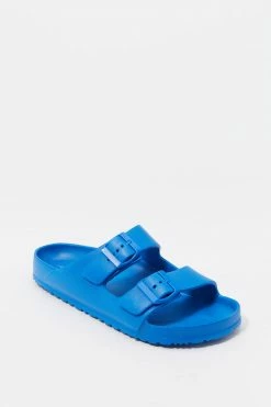 Stitches Ladies Two Buckle Band Slip-On Sandal