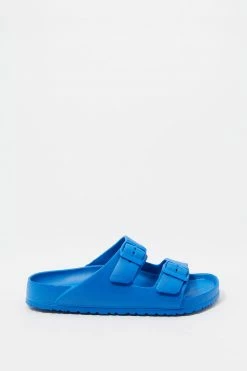 Stitches Ladies Two Buckle Band Slip-On Sandal