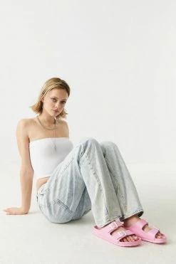 Stitches Ladies Two Buckle Band Slip-On Sandal