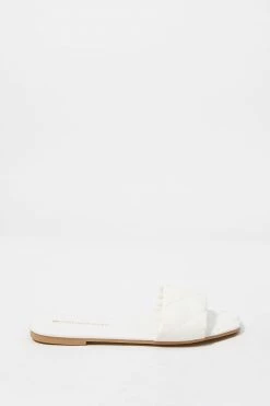 Stitches Ladies Faux-Leather Quilted Band Embossed Sole Sandal