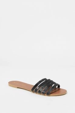 Stitches Ladies Five Thin Band Slide-On Sandal Sandals