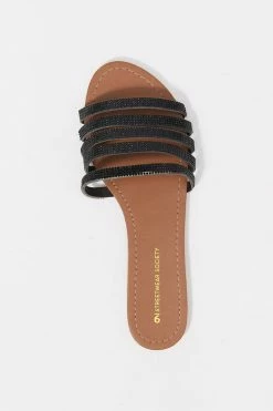 Stitches Ladies Five Thin Band Slide-On Sandal Sandals