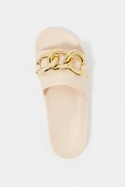 Stitches Ladies Sandals Large Chain Band Slide-On Platform Sandal 28 Stitches Ladies Sandals Large Chain Band Slide-On Platform Sandal