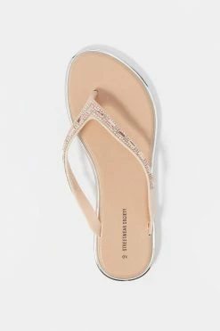 Stitches Ladies Rhinestone Band Flip-Flop Sandal Sandals