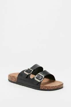Stitches Ladies Two Buckle Cork Sole Sandal Sandals