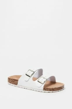 Stitches Ladies Two Buckle Cork Sole Sandal Sandals