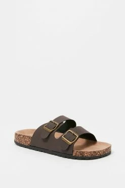 Stitches Ladies Two Buckle Cork Sole Sandal Sandals