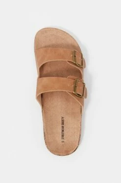 Stitches Ladies Two Buckle Cork Sole Sandal Sandals