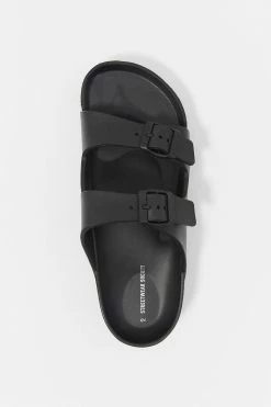 Stitches Ladies Sandals Double Buckle Platform Sole Slide-On Sandal