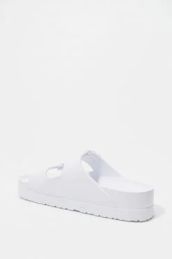 Stitches Ladies Sandals Double Buckle Platform Sole Slide-On Sandal