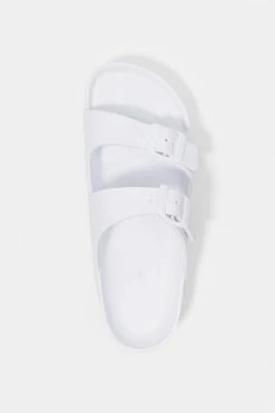 Stitches Ladies Sandals Double Buckle Platform Sole Slide-On Sandal