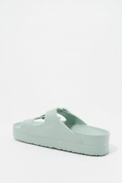 Stitches Ladies Sandals Double Buckle Platform Sole Slide-On Sandal