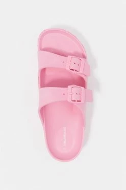 Stitches Ladies Sandals Double Buckle Platform Sole Slide-On Sandal